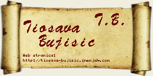 Tiosava Bujišić vizit kartica